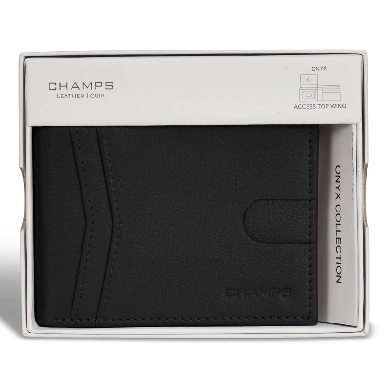 Onyx / Leather Access Top Wing Wallet