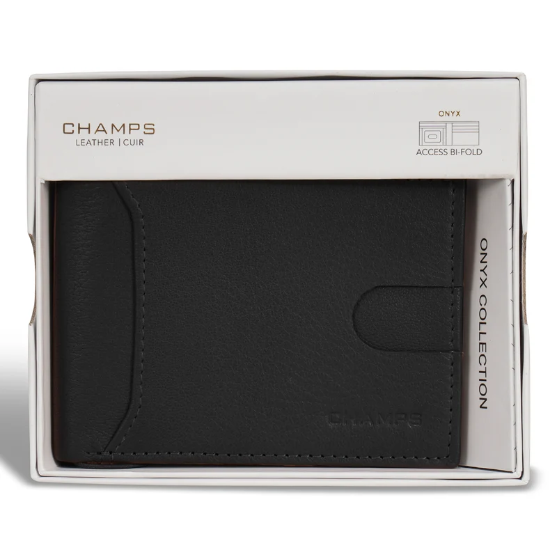 Onyx / Leather Access Bi-Fold Wallet