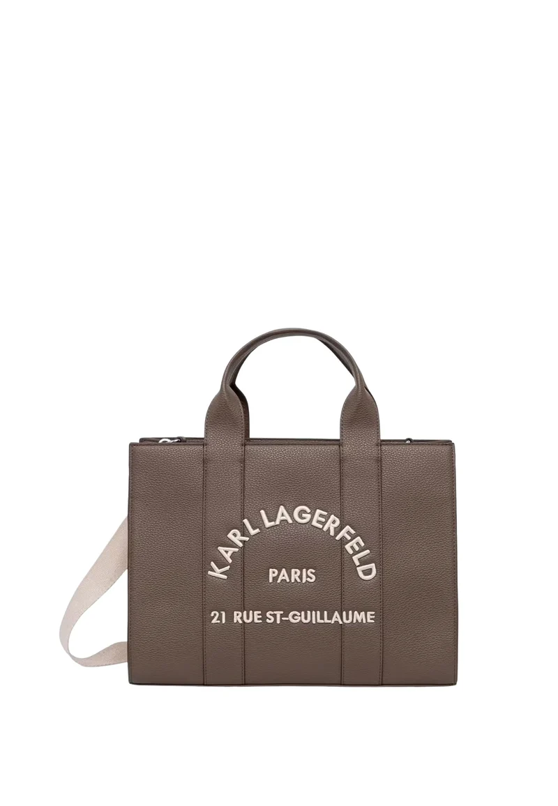 Karl Lagerfeld Cabas Carré Grainé Taupe
