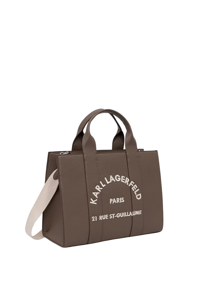 Karl Lagerfeld Cabas Carré Grainé Taupe