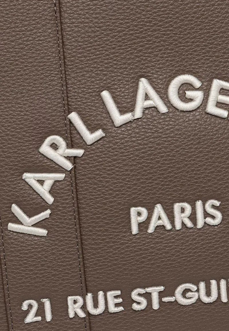 Karl Lagerfeld Cabas Carré Grainé Taupe