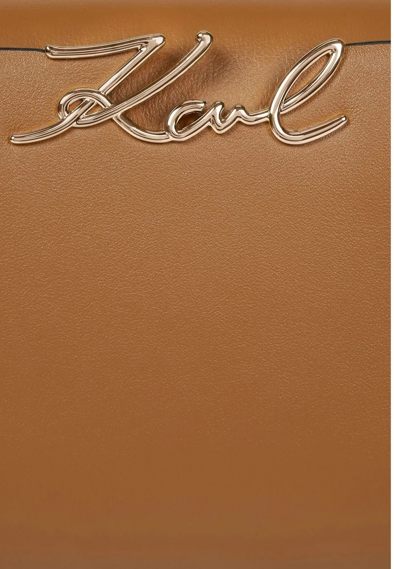 Karl Lagerfeld Sac Bandoulière Signature Mini Cuir Caramel