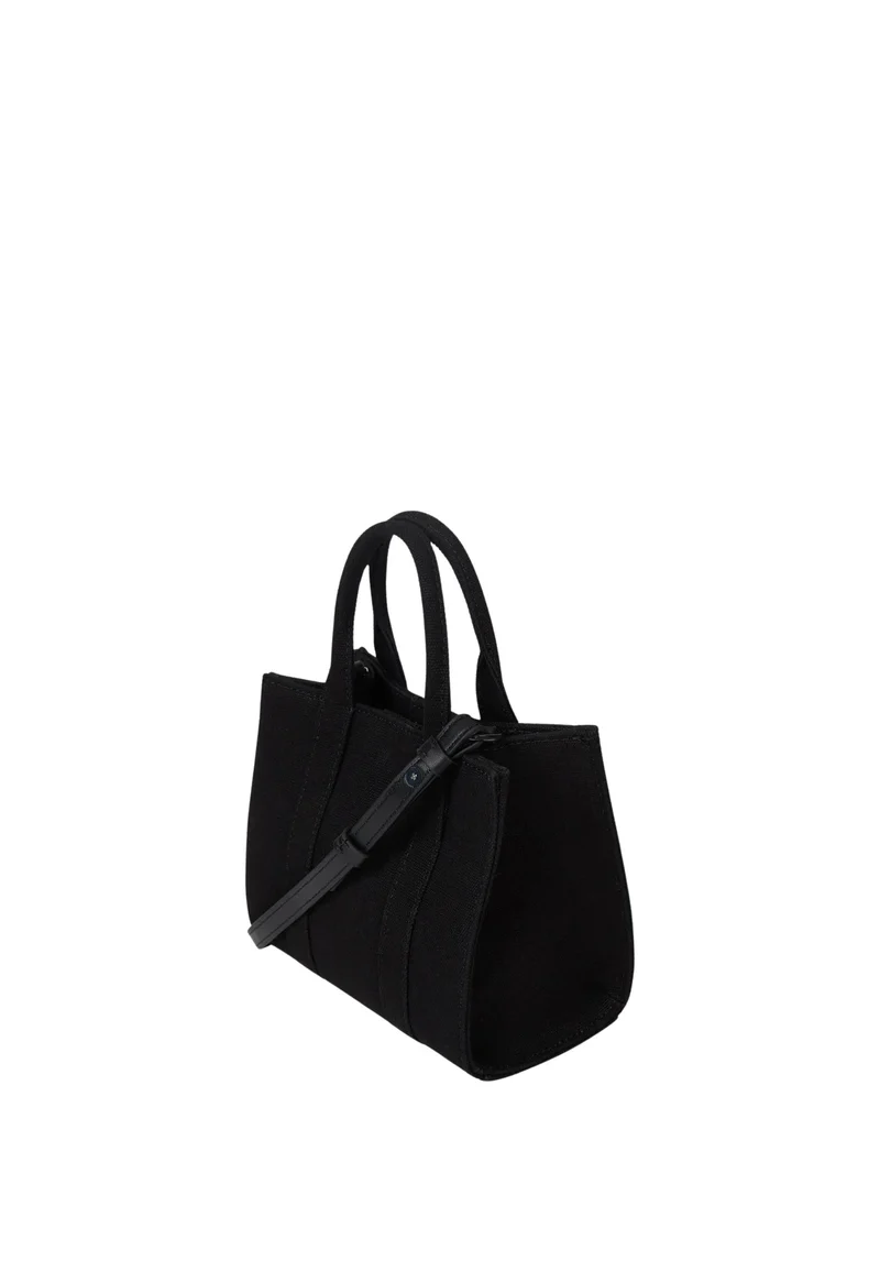 Karl Lagerfeld Cabas Carré Perles Mini Coton Noir