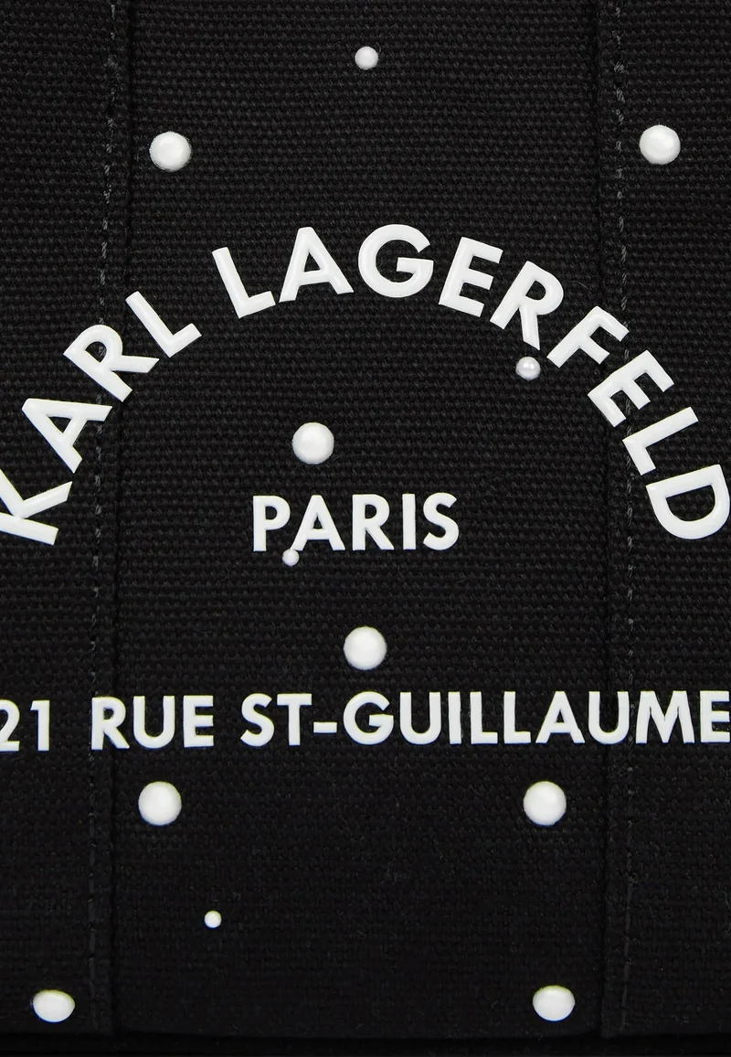 Karl Lagerfeld Cabas Carré Perles Mini Coton Noir