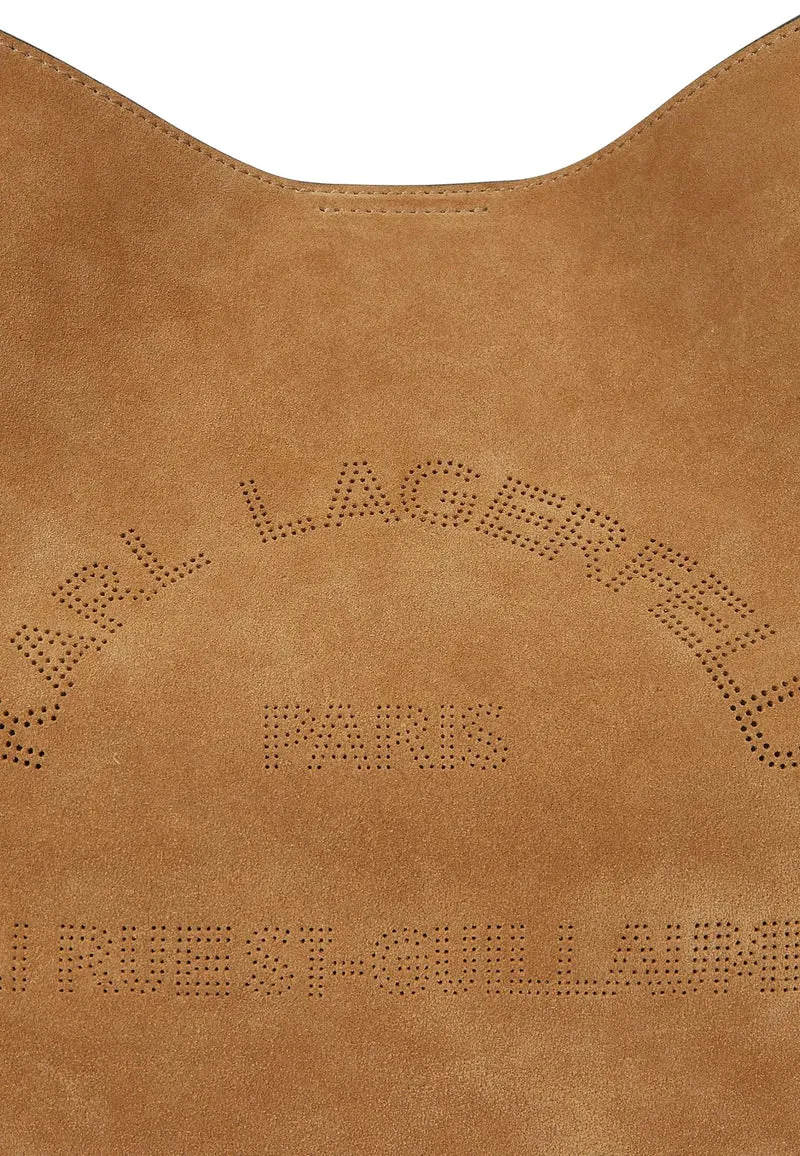 Karl Lagerfeld Sac Hobo Daim Caramel