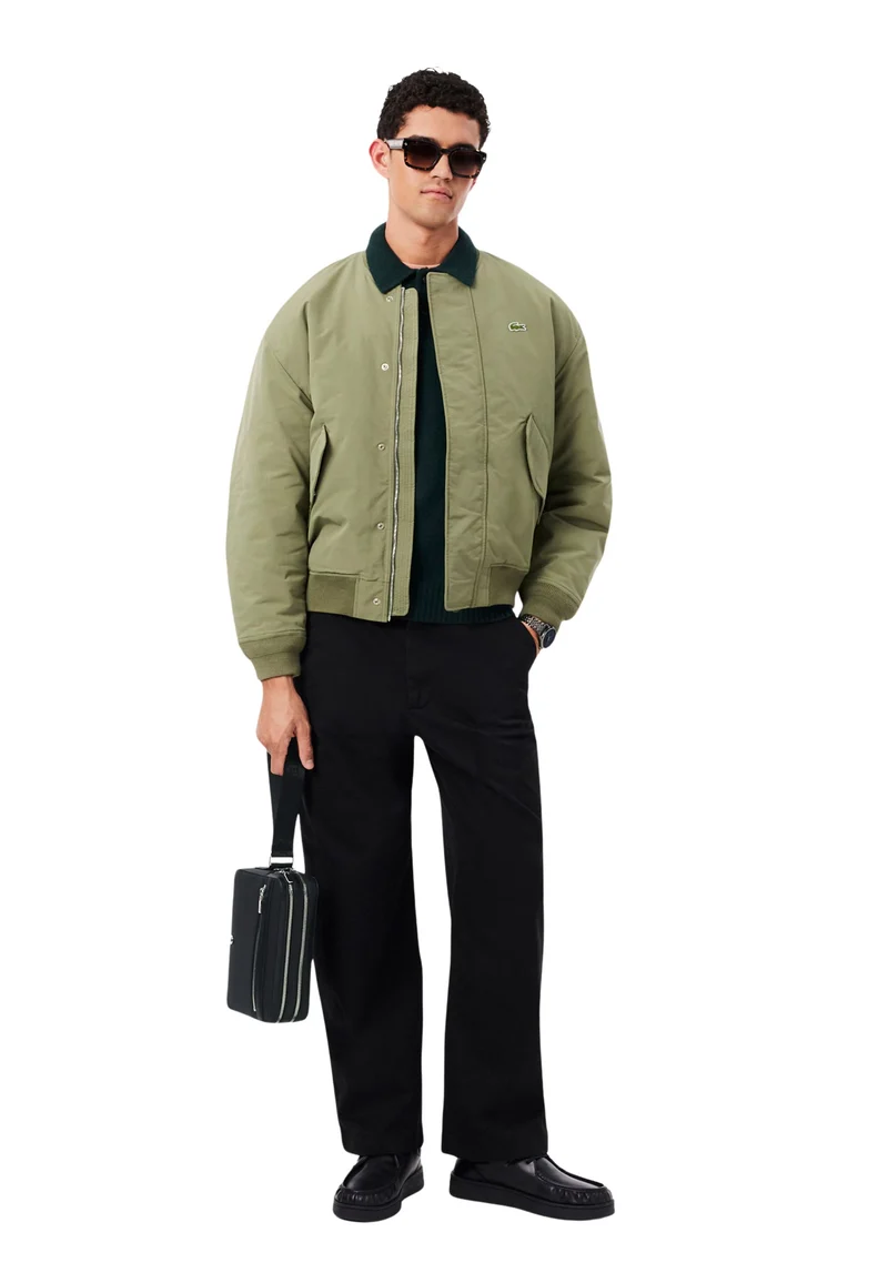Lacoste Pochette Homme Langon en Petit Piqué Noir