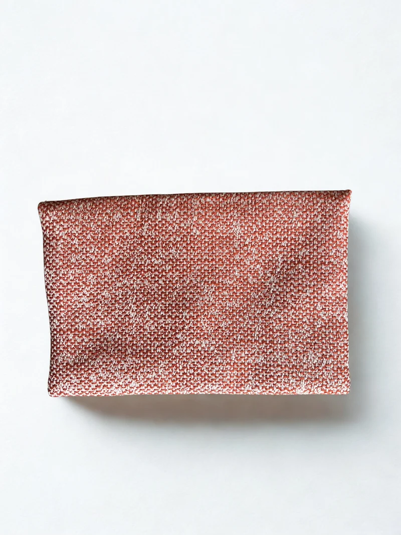 Petite Pochette en coton chiné fait main