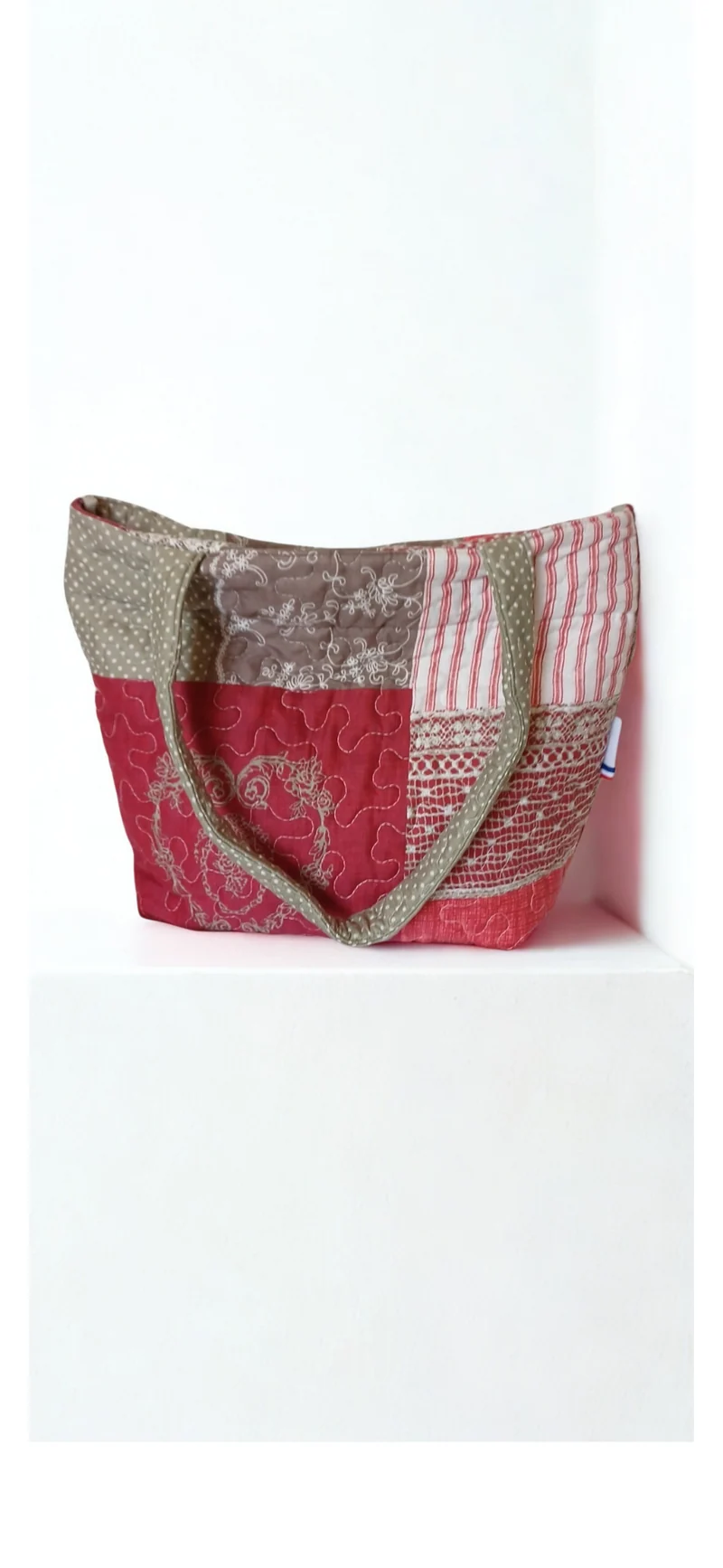 Sac cabas réversible en coton molletonné