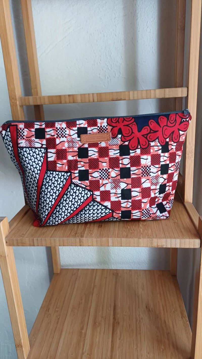Trousse en tissu wax