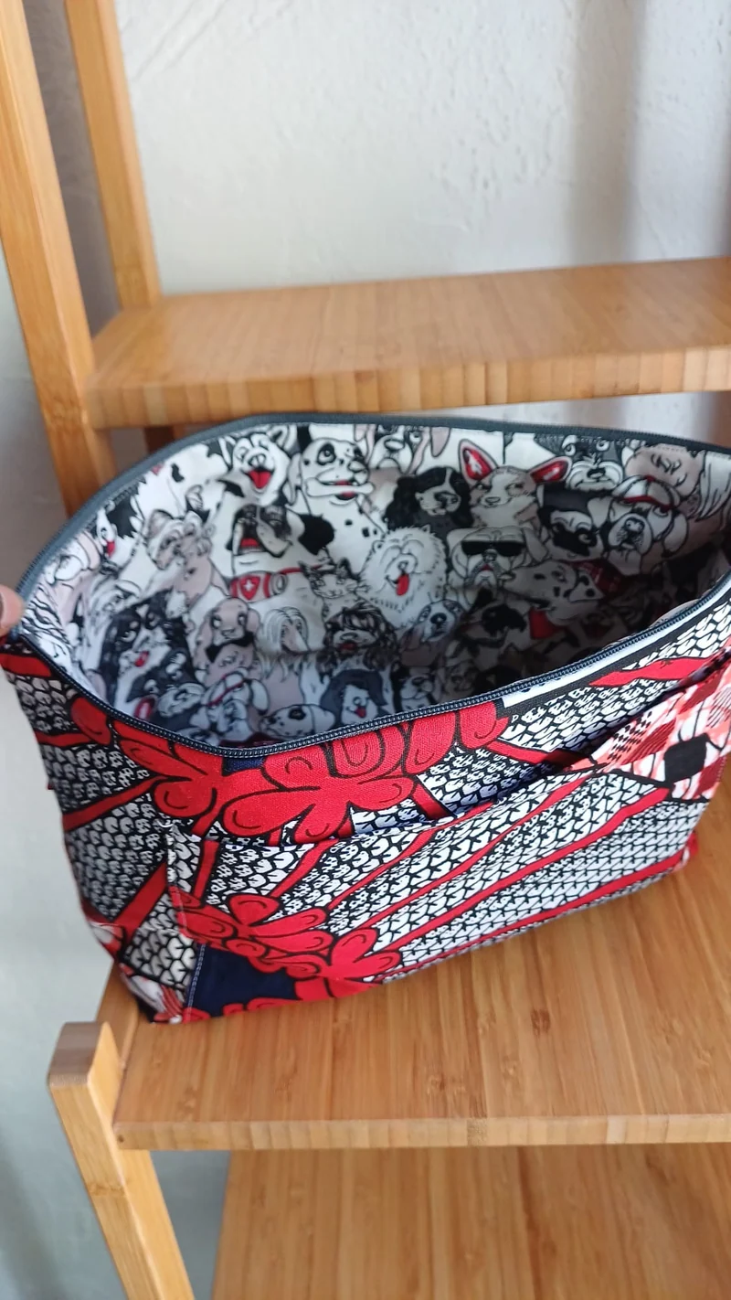 Trousse en tissu wax