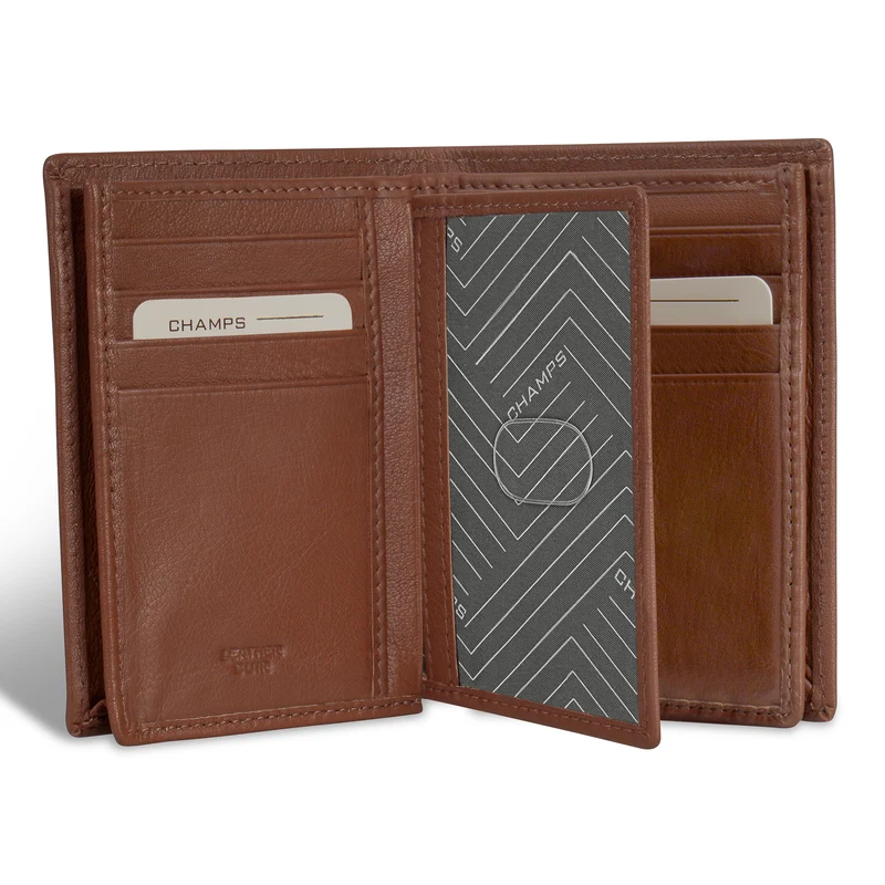 Onyx / Leather Vertical Wallet