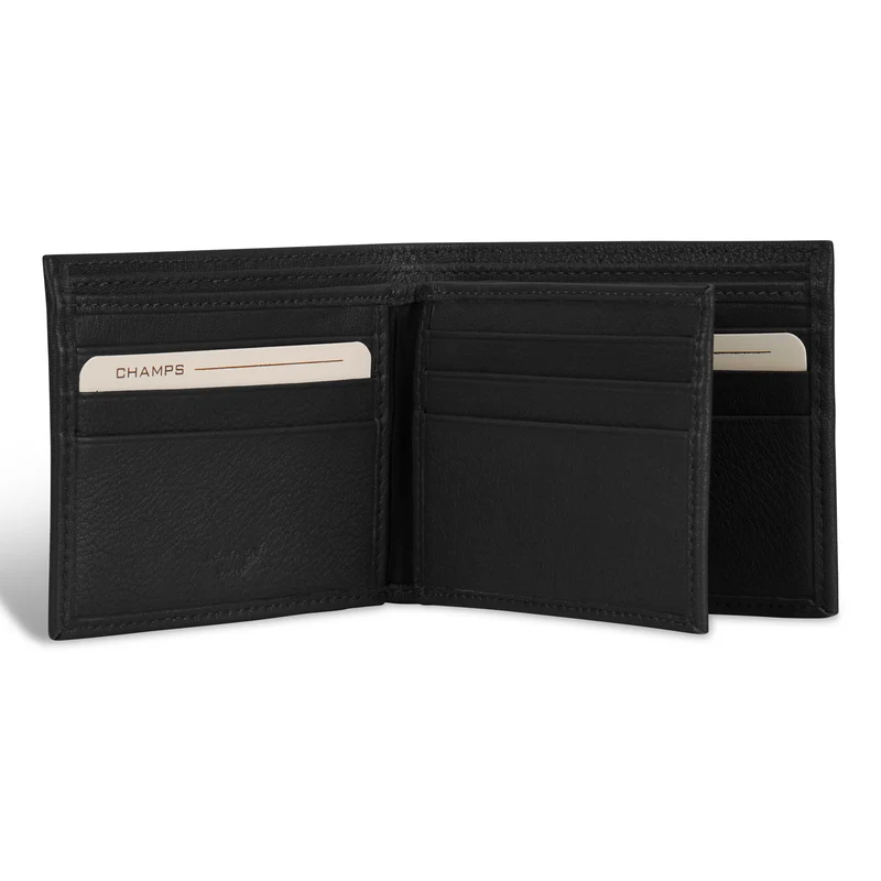 Onyx / Leather Center Wing Wallet