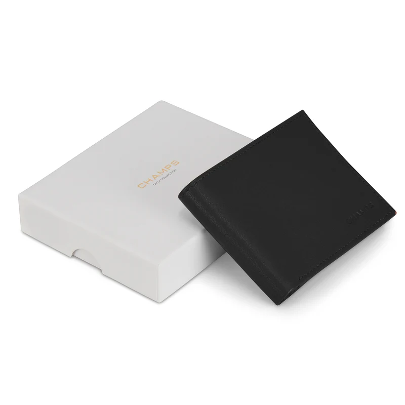 Onyx / Leather Center Wing Wallet