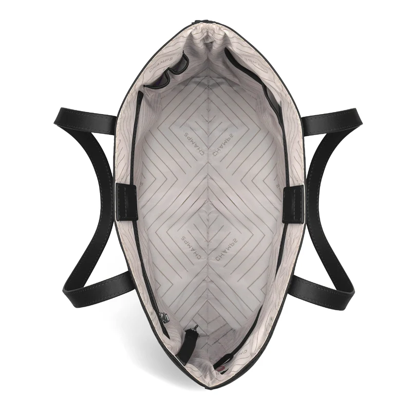 Onyx / Leather Vertical Tote