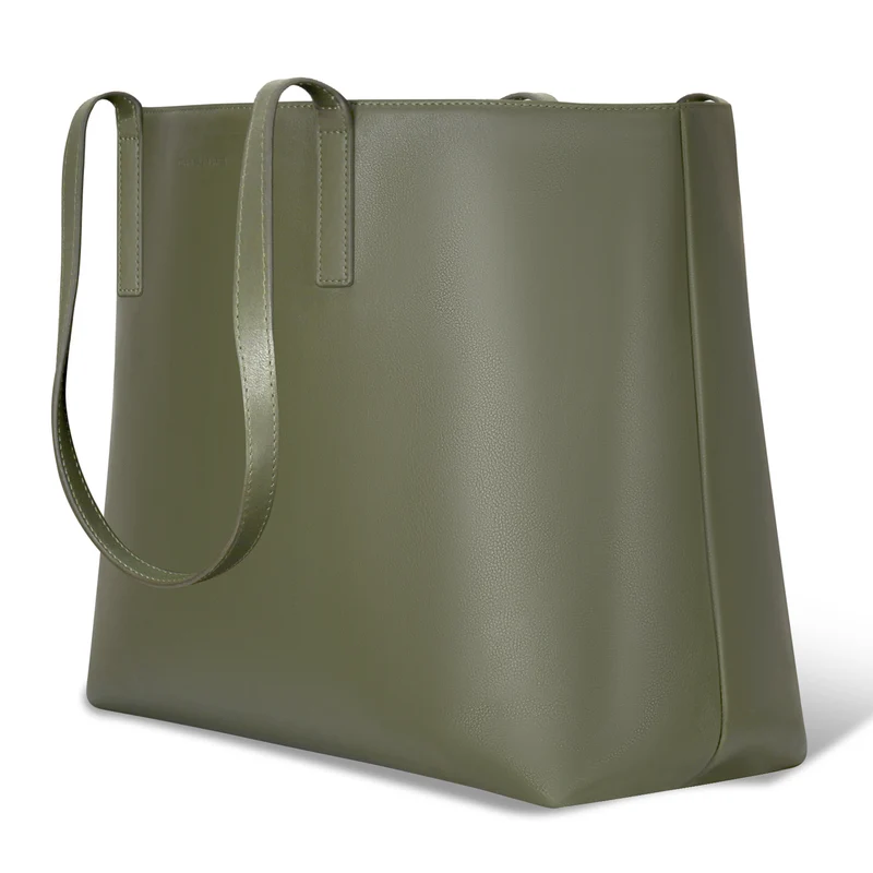 Onyx / Leather Open Tote