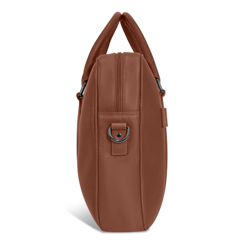 Onyx Leather Slim Briefcase