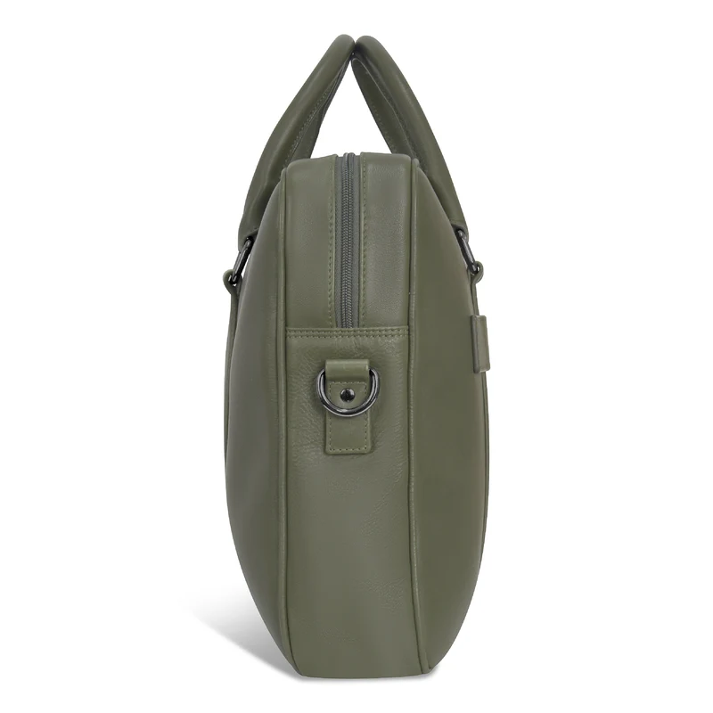 Onyx Leather Slim Briefcase