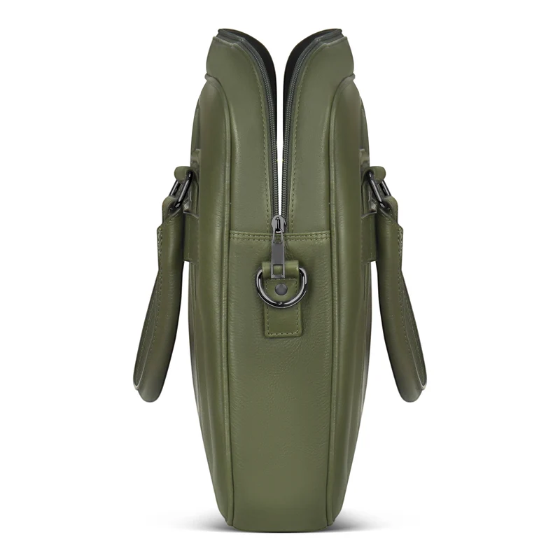 Onyx Leather Slim Briefcase