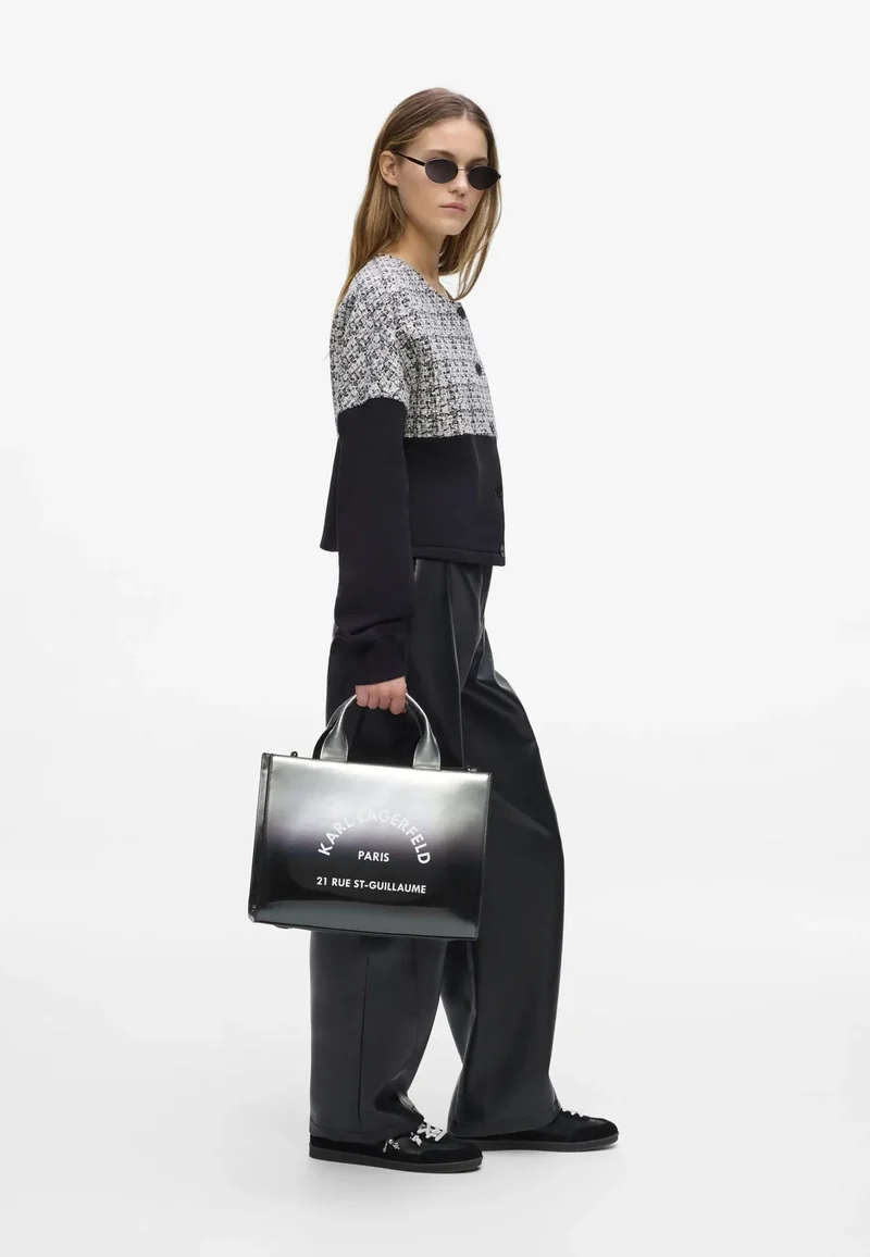 Karl Lagerfeld Cabas Carré Dégradé Noir