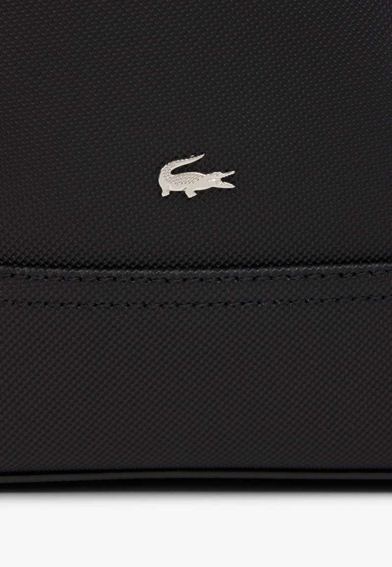 Lacoste Sac à dos Homme Langon en Petit Piqué Noir
