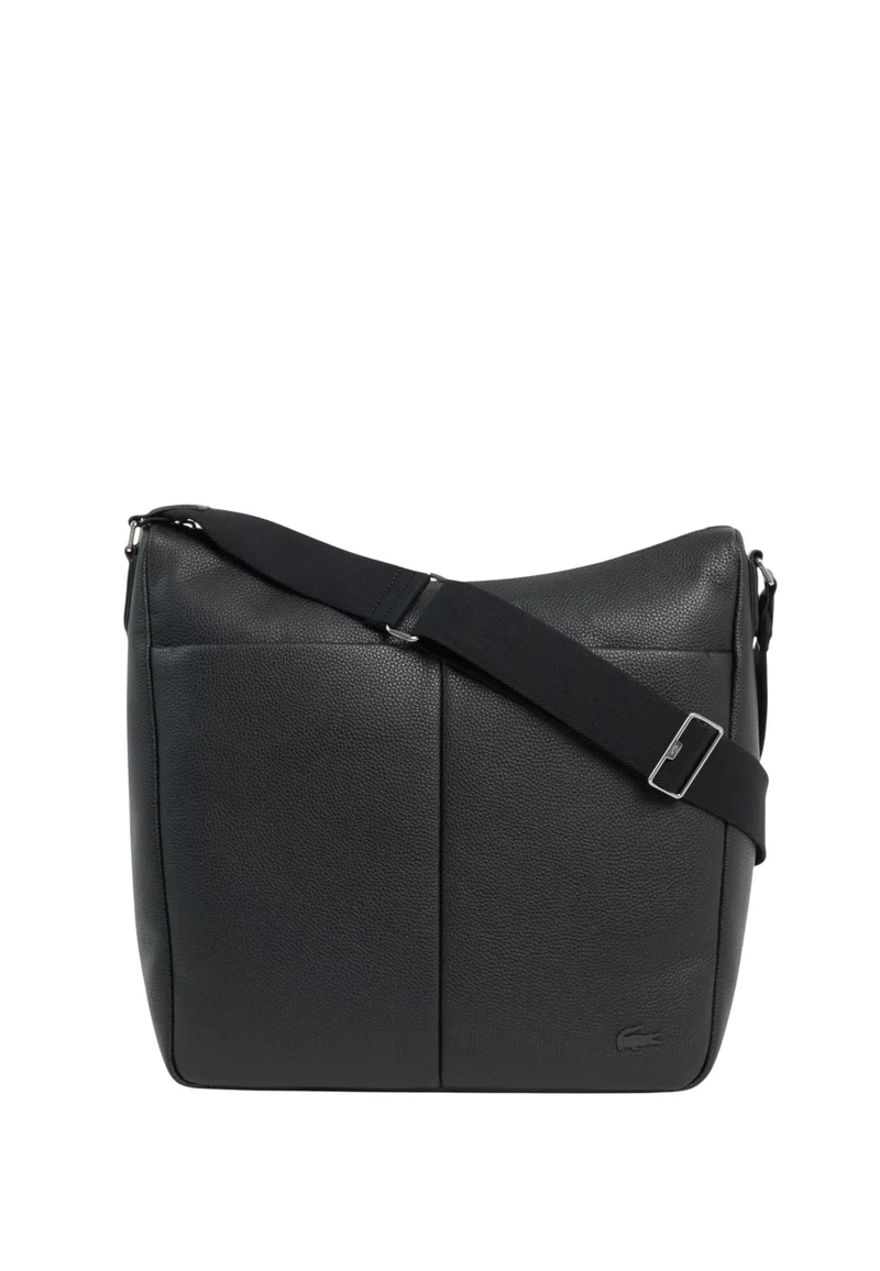 Lacoste Grand sac hobo Magnus Cuir Noir