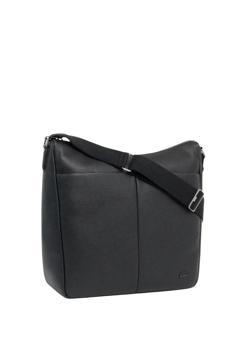 Lacoste Grand sac hobo Magnus Cuir Noir