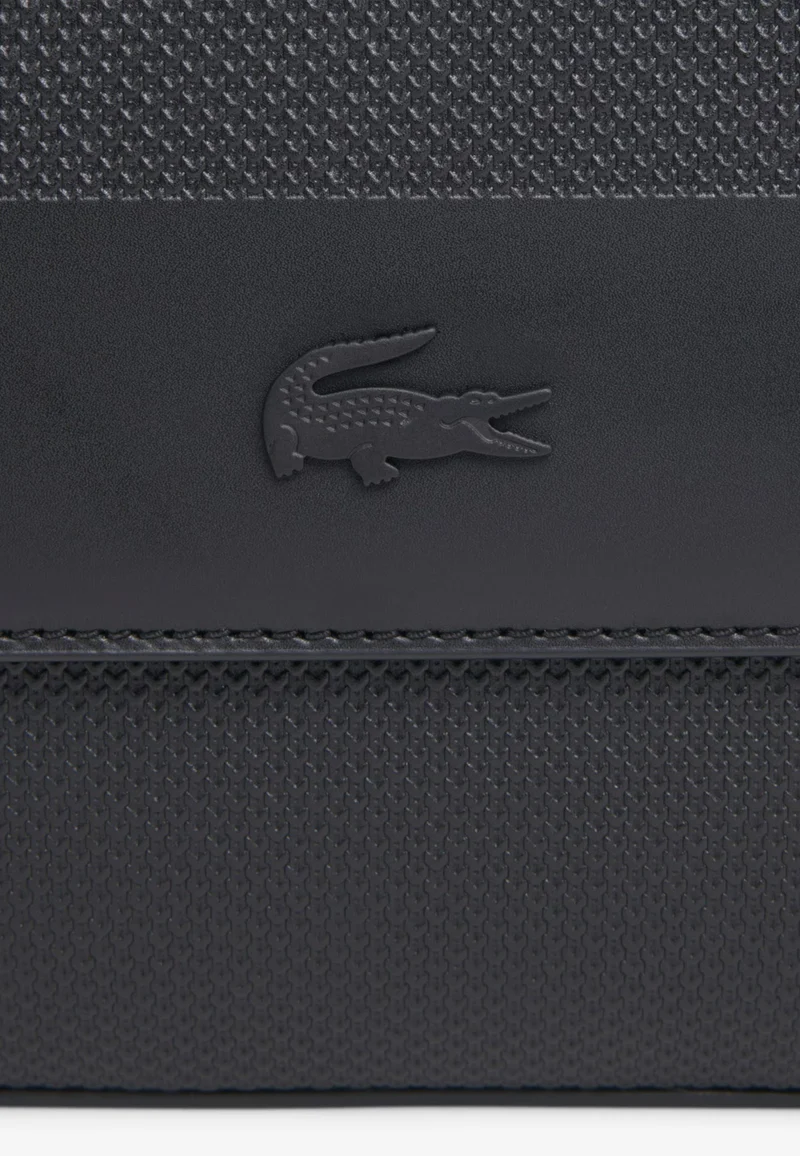 Lacoste Grand sac messenger Chantaco cuir Noir