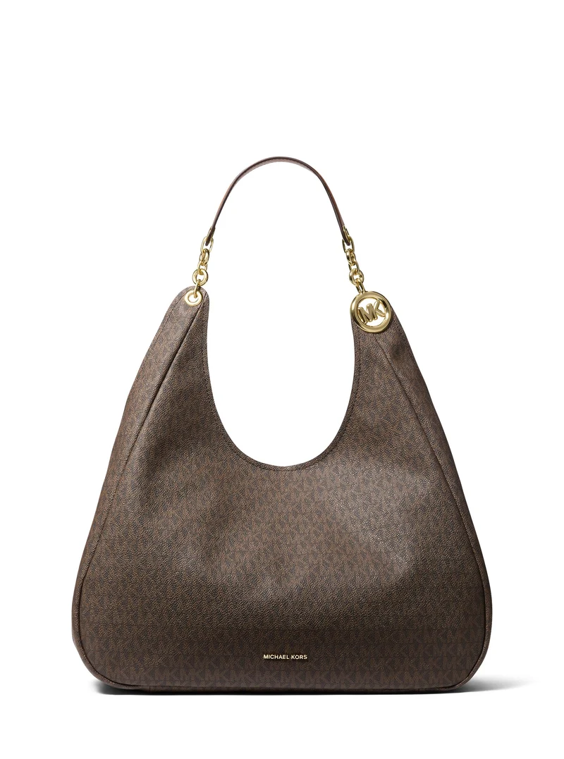 Michael Kors Sac Bandoulière Ellie Grand Tripartite Marron