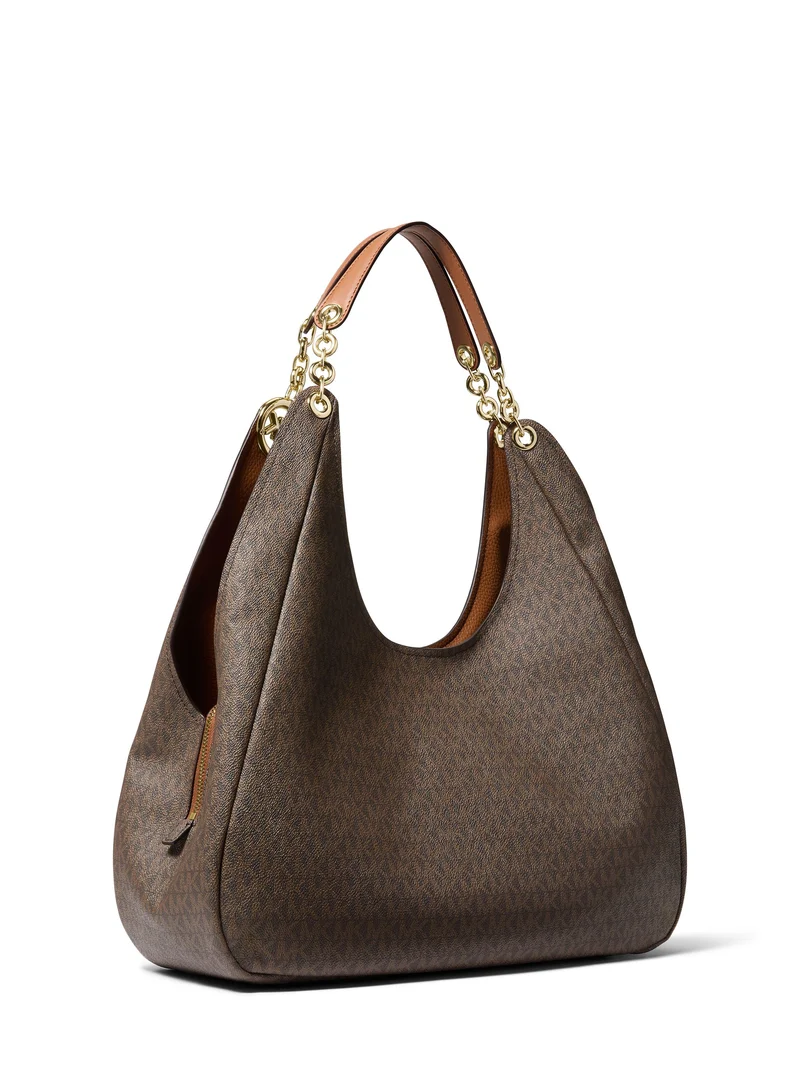 Michael Kors Sac Bandoulière Ellie Grand Tripartite Marron