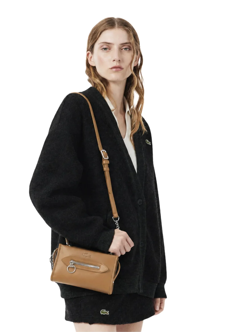 Lacoste Mini Sac Porté épaule Femme Celys Marron Cookie