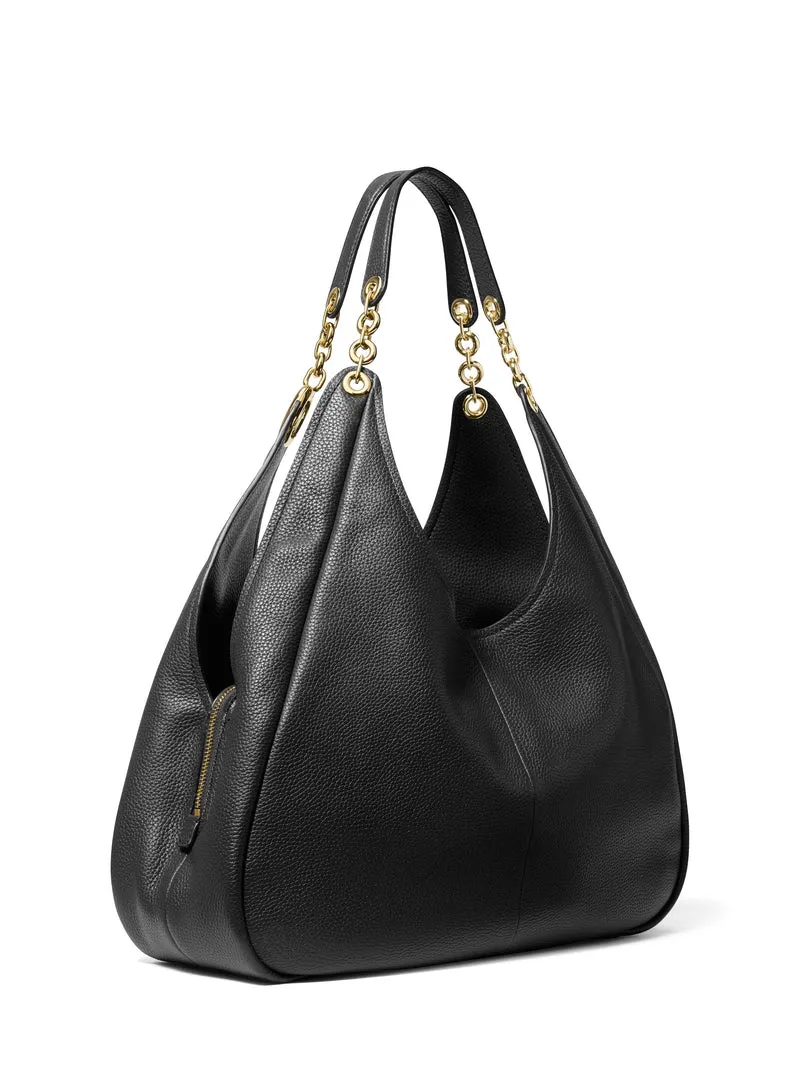 Michael Kors Sac Bandoulière Cuir Ellie Grand Tripartite Noir