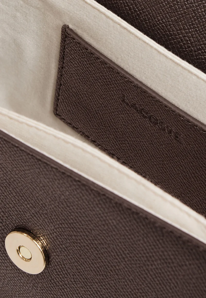 Lacoste Sac à bandoulière Champs-Élysées Cuir Marron Foncé
