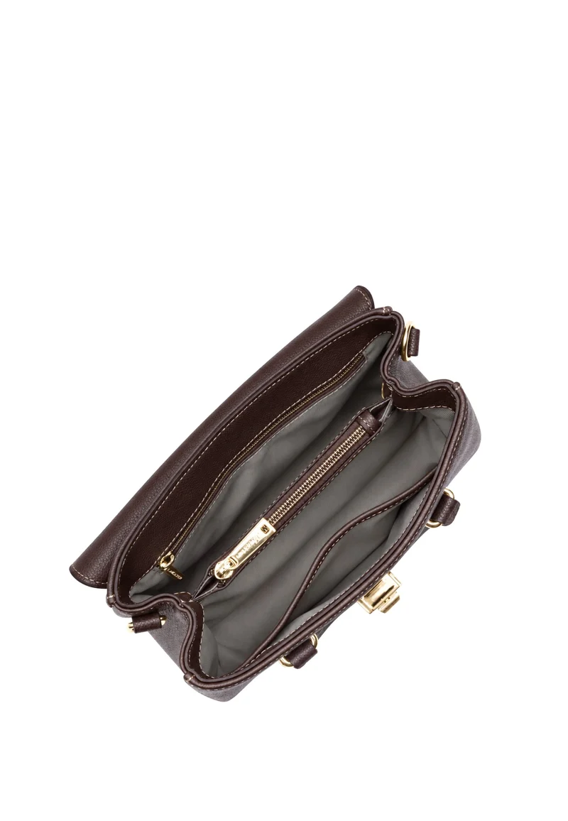 Lancaster Sac à main A rabat avec fermoir S Milano Cosmos Marron Foncé