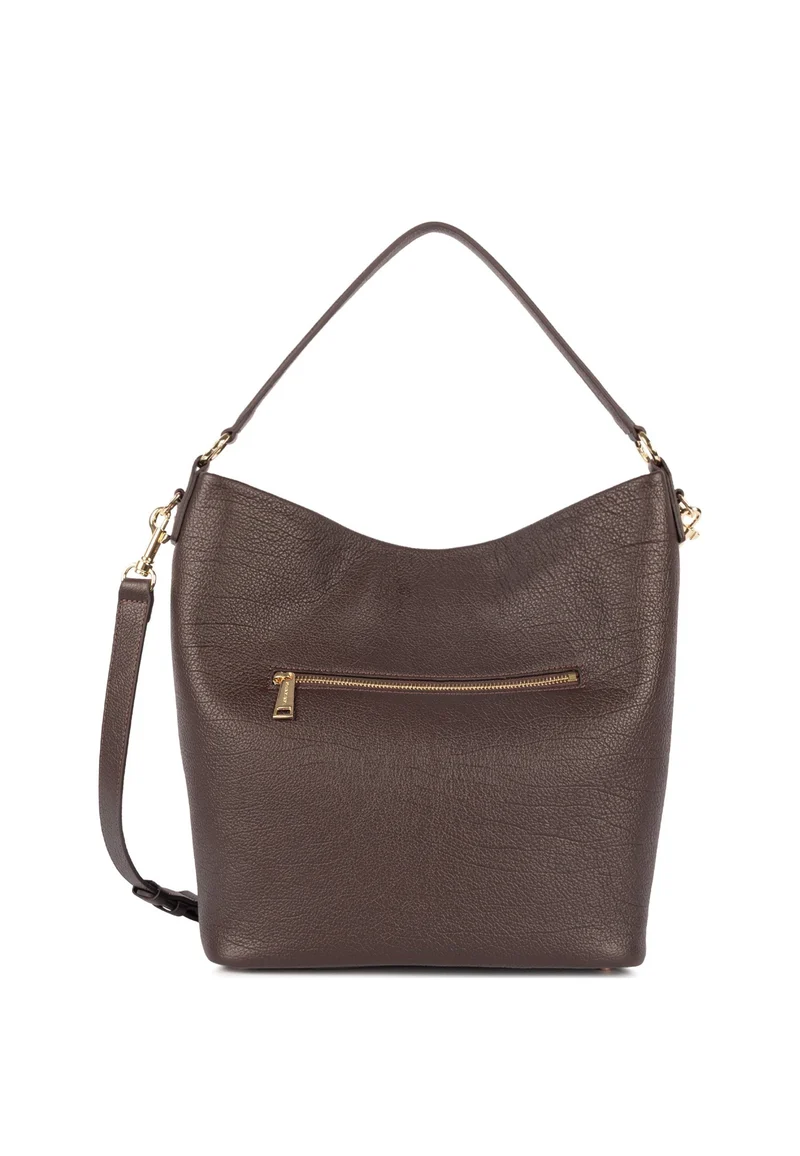 Lancaster Sac seau Zippé L Dune Marron Foncé