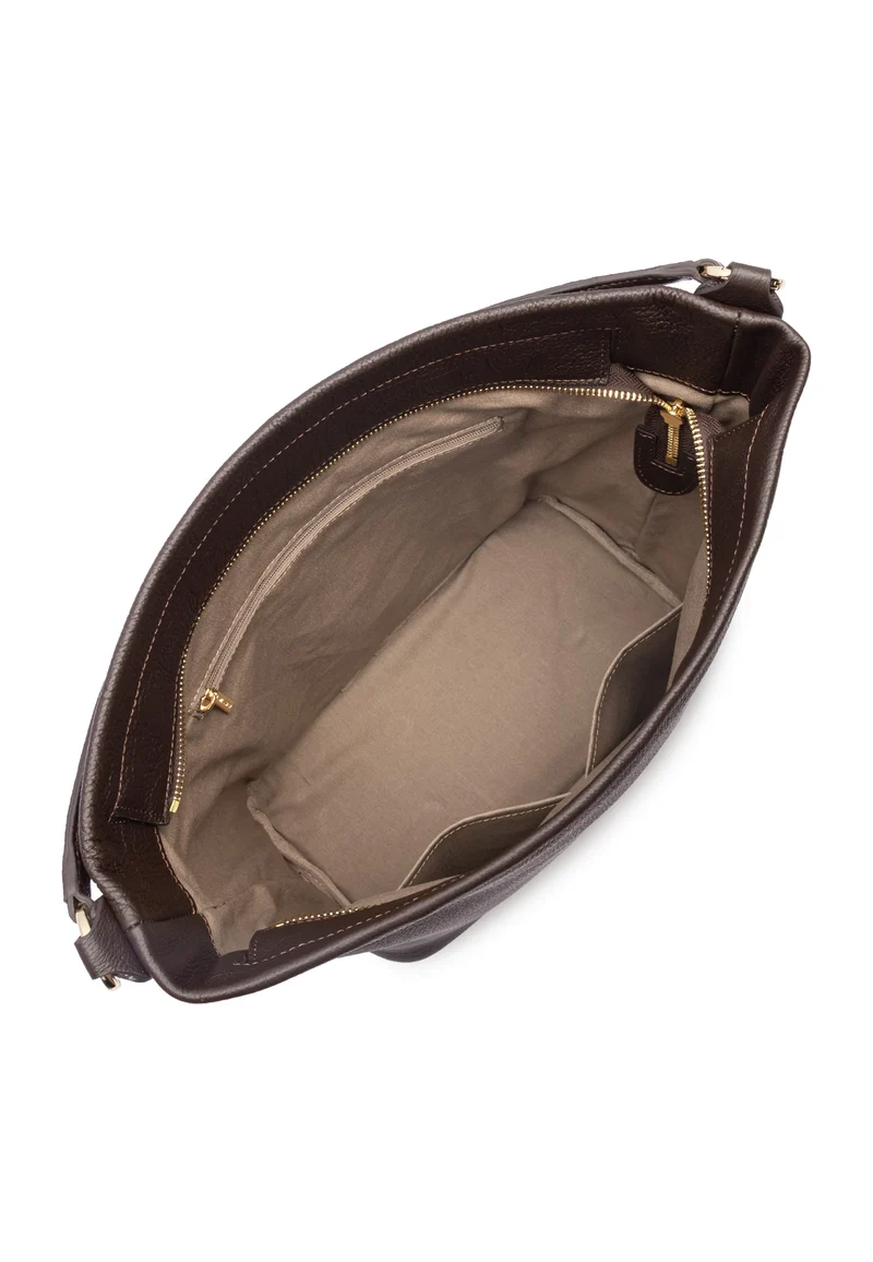 Lancaster Sac seau Zippé L Dune Marron Foncé
