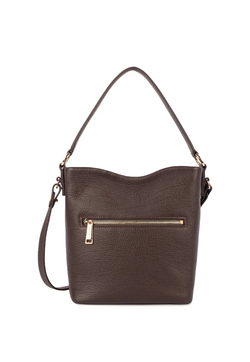 Lancaster Sac seau Zippé M Dune Marron Foncé