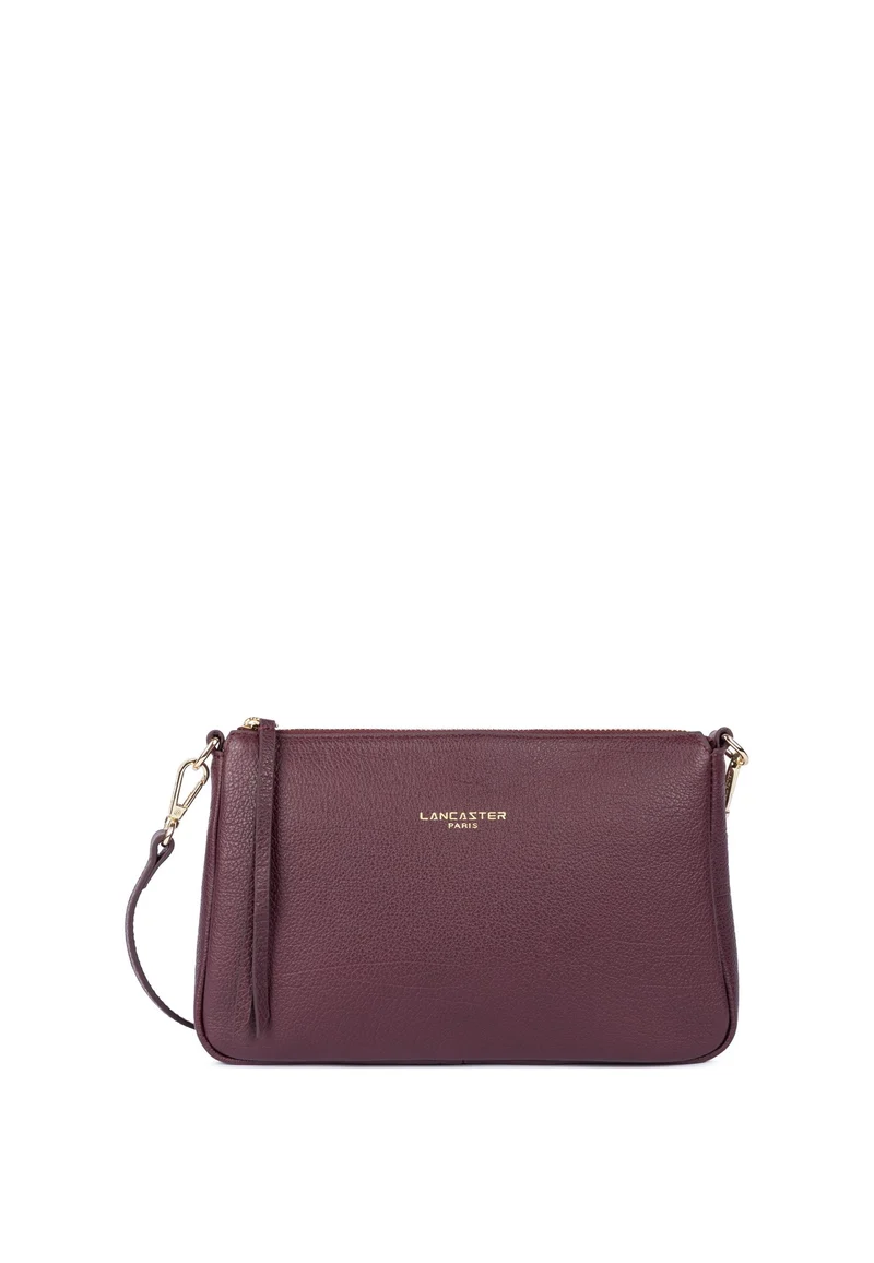 Lancaster Pochette Zippé Dune Bordeaux foncé