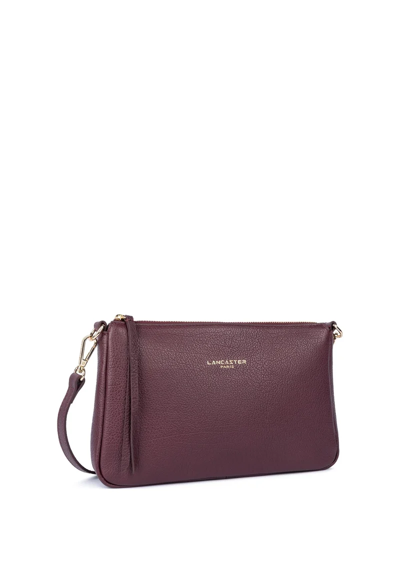 Lancaster Pochette Zippé Dune Bordeaux foncé