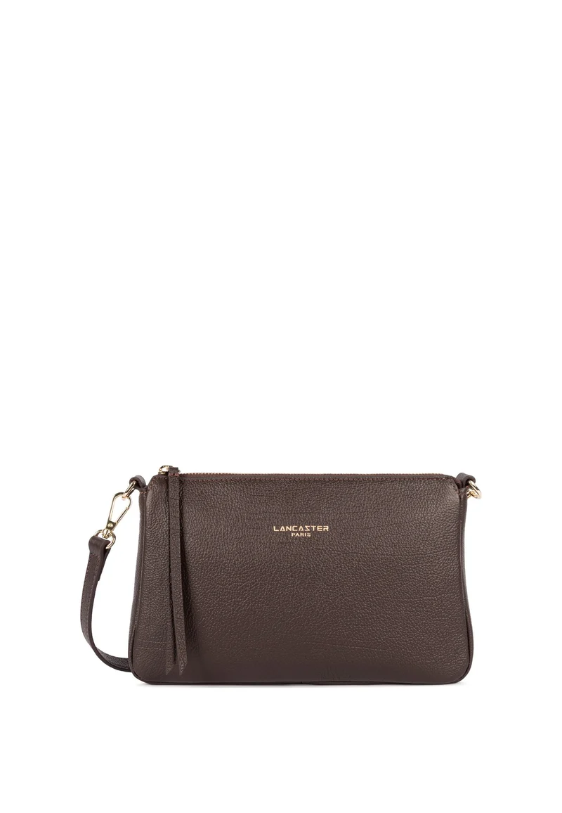 Lancaster Pochette Zippé Dune Marron Foncé