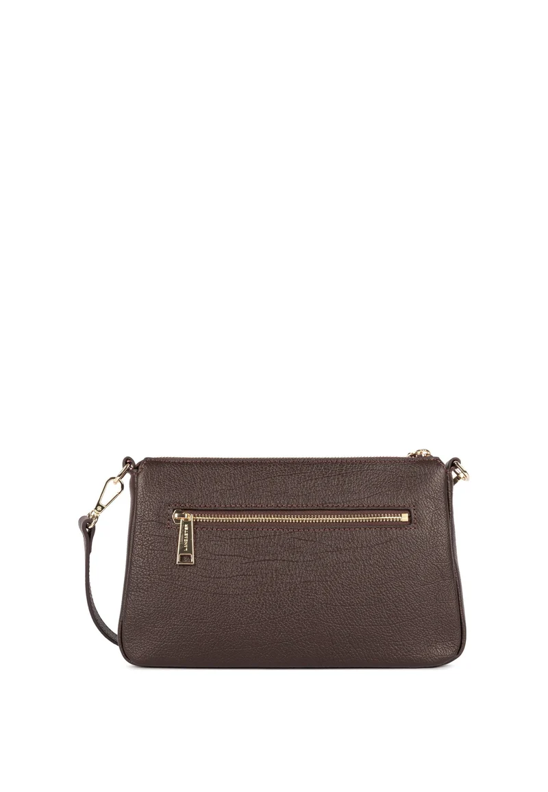 Lancaster Pochette Zippé Dune Marron Foncé