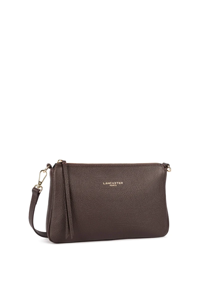Lancaster Pochette Zippé Dune Marron Foncé