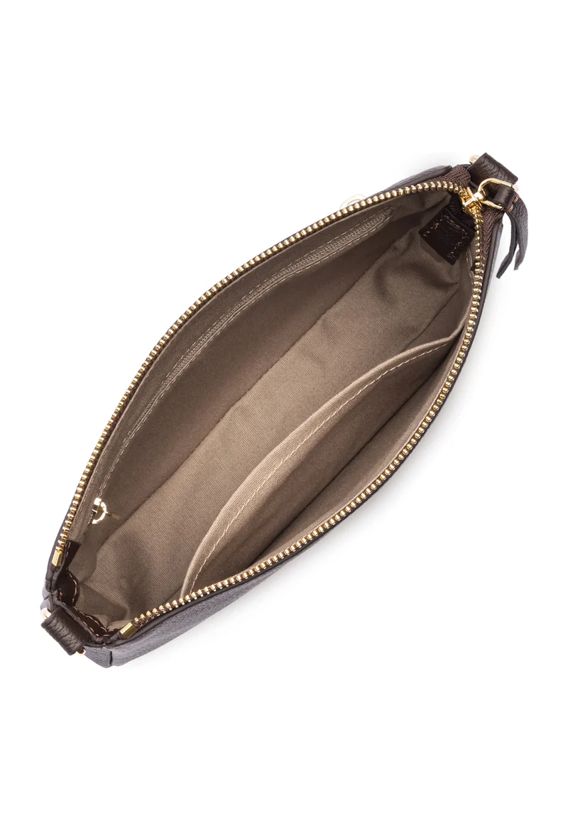 Lancaster Pochette Zippé Dune Marron Foncé