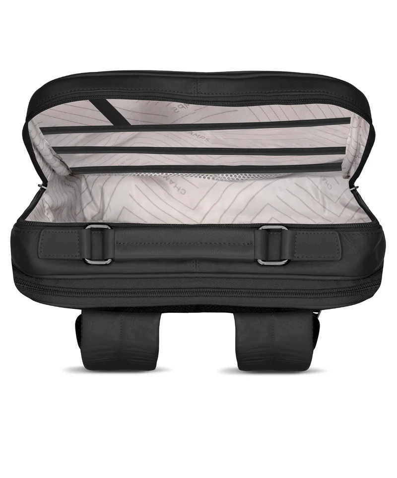 Onyx Leather Compact Backpack