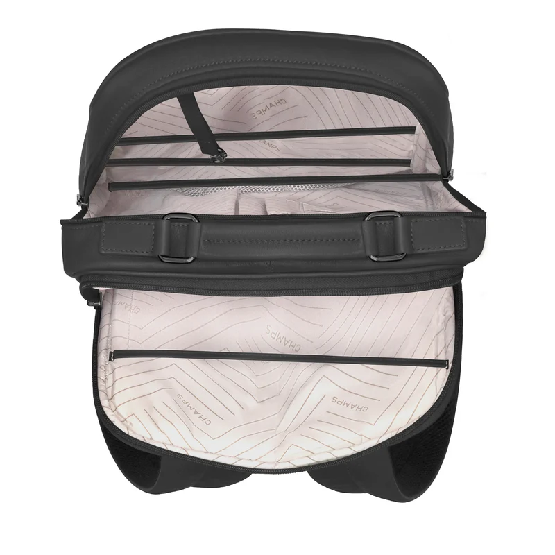 Onyx Leather Compact Backpack