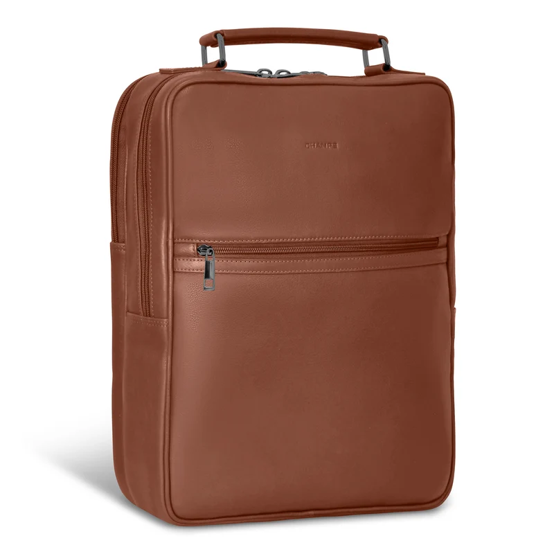 Onyx Leather Compact Backpack