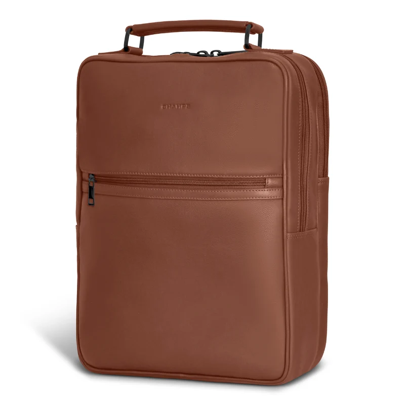 Onyx Leather Compact Backpack