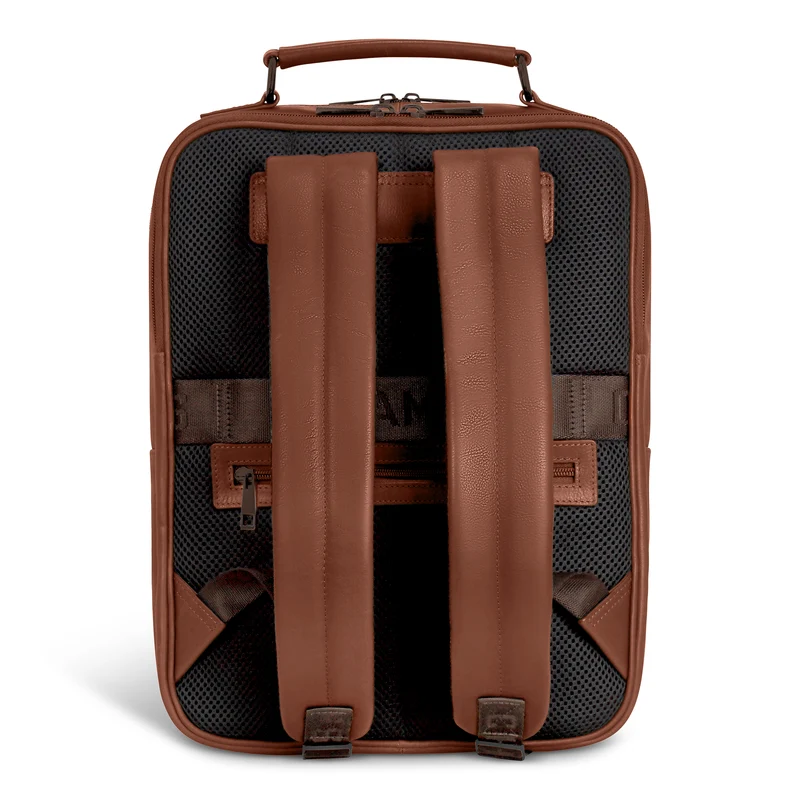 Onyx Leather Compact Backpack
