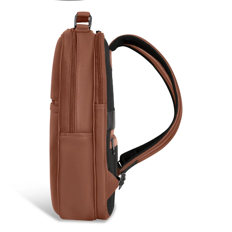 Onyx Leather Compact Backpack