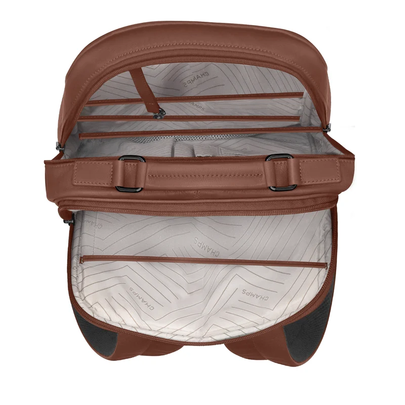 Onyx Leather Compact Backpack
