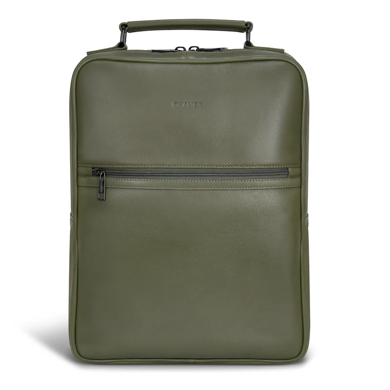 Onyx Leather Compact Backpack